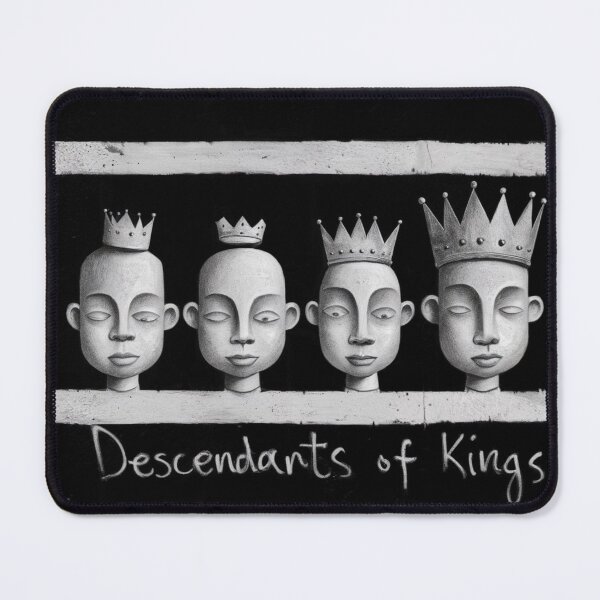 Item preview, Descendants of Kings – Regal Sculpted Portraits | Black & White Cultural Lineage Art designed and sold by WildStroke.