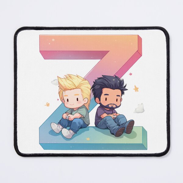 Item preview, Two Cute Boys Sitting in Front of Giant Letter Z Illustration designed and sold by JunsH.