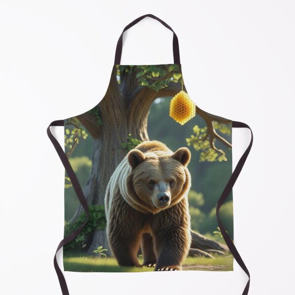 Item preview, Elegant Brown Bear with Honeycomb in Forest designed and sold by TheDreamAtelier.