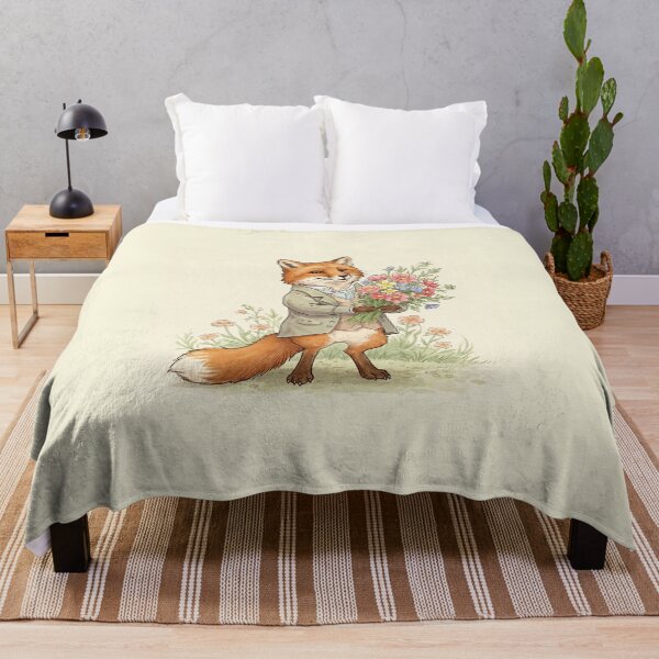 Item preview, Gentle Fox Gentleman with a Bouquet of Wildflowers designed and sold by Pasteltone.