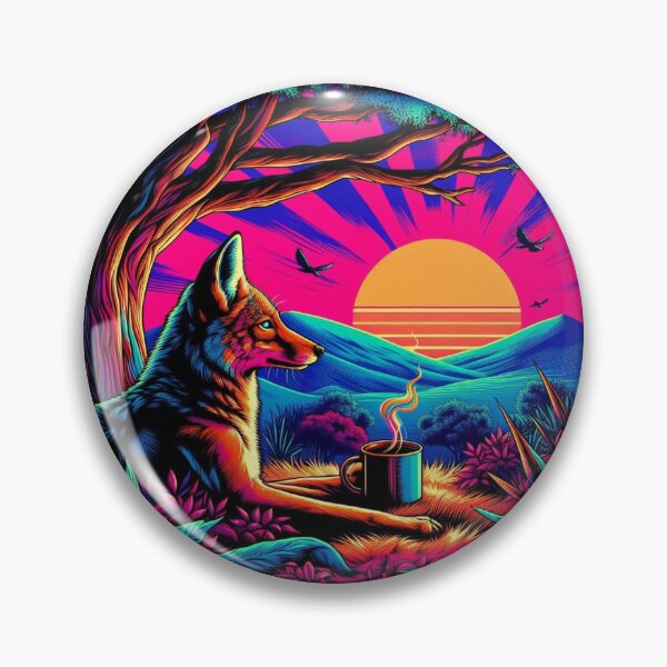 Item preview, cute jackal coffee and sunset designed and sold by Dogandesighn.