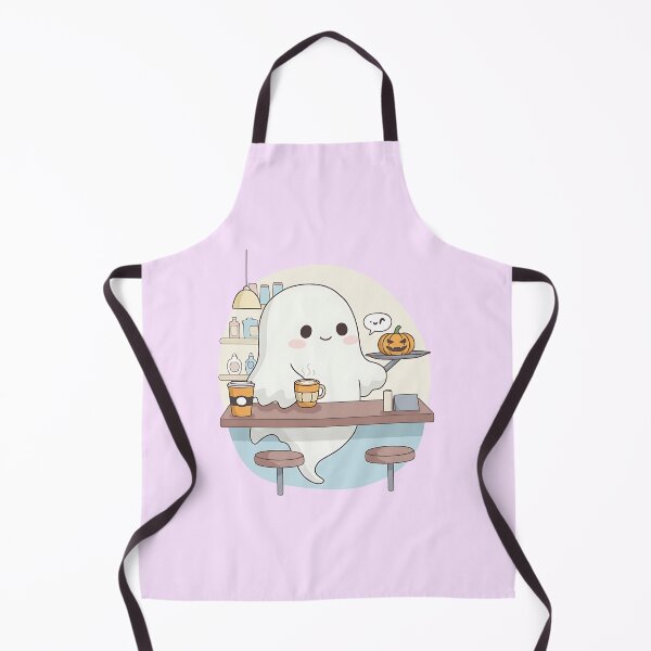 Item preview, Cute Gothic Ghost Barista with Pumpkin Spice Latte designed and sold by Itsheartshop.