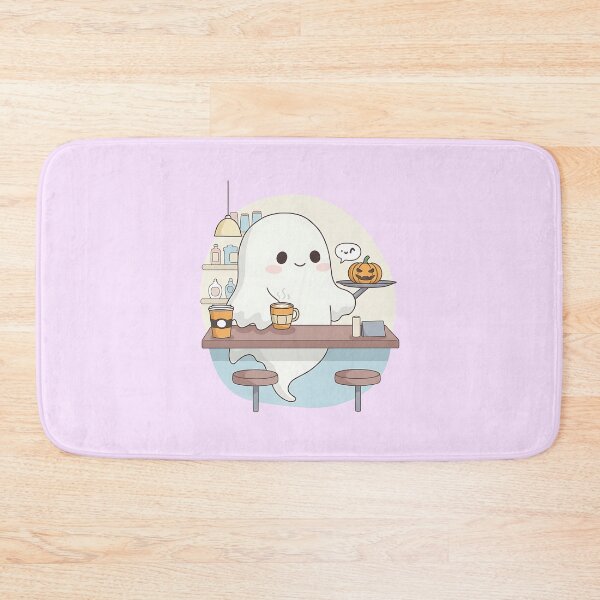 Item preview, Cute Gothic Ghost Barista with Pumpkin Spice Latte designed and sold by Itsheartshop.