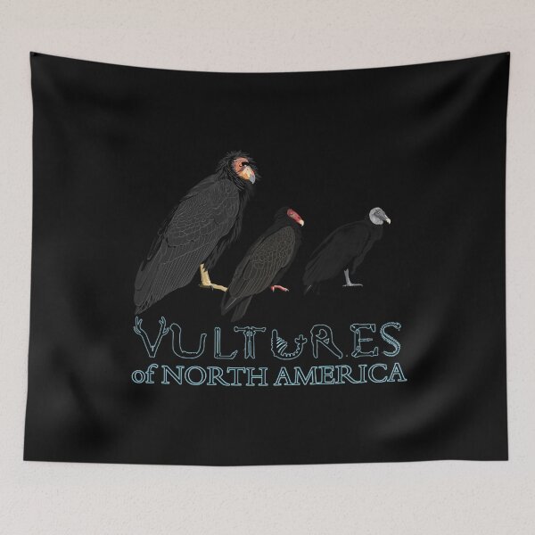 Item preview, Vultures Of North America (With Text) Art Print 	 designed and sold by hedegbem90.