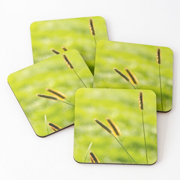 Item preview, Golden grass spikes sway gently under warm sunlight in a lush green field designed and sold by BigBadJogr.