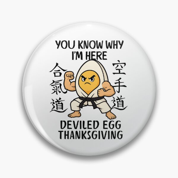Item preview, Deviled Egg Karate Warrior | Funny Martial Arts Thanksgiving Design designed and sold by Lunaria Arts.