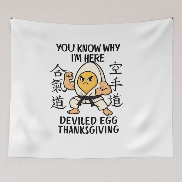 Item preview, Deviled Egg Karate Warrior | Funny Martial Arts Thanksgiving Design designed and sold by Lunaria Arts.