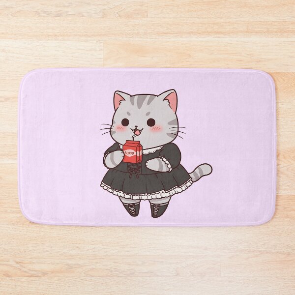 Item preview, Kawaii Vampire Cat with Juice Box designed and sold by Itsheartshop.