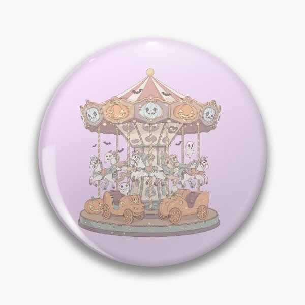 Item preview, Pastel Haunted Carousel with Cute Ghost Horses designed and sold by Itsheartshop.