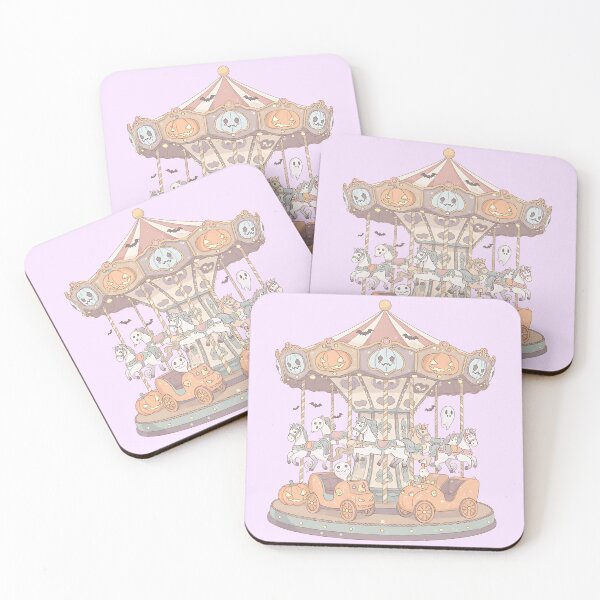 Item preview, Pastel Haunted Carousel with Cute Ghost Horses designed and sold by Itsheartshop.