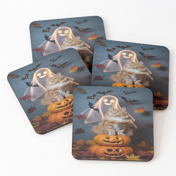 Item preview, Halloween Pumpkin, Cat, and Ghost | Spooky Fun Autumn Design designed and sold by Ani-24.