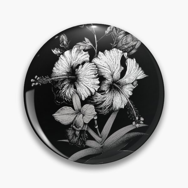 Item preview, Elegant Hibiscus and Orchid Illustration designed and sold by Rômulo Queiroz.
