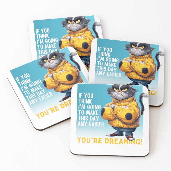 Item preview, Sarcastic Saucy Cat – “Not Here to Make Your Day Easier” Funny Illustration designed and sold by SOFAGIRL COLLECTIONS.