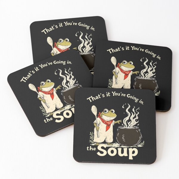 Item preview, That’s It You’re Going in the Soup – Funny Frog Chef , Cottagecore Vintage Meme designed and sold by Abirtom.