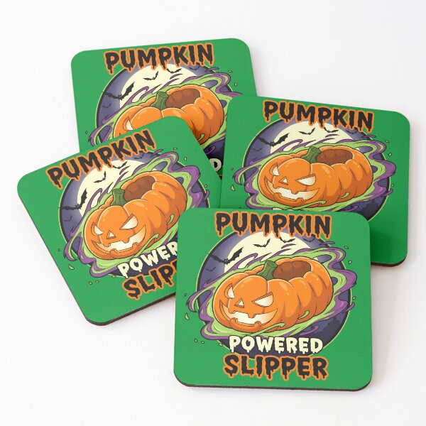 Item preview, Pumpkin Powered Slipper | Funny Halloween Jack-o’-Lantern Cartoon designed and sold by Turiva.