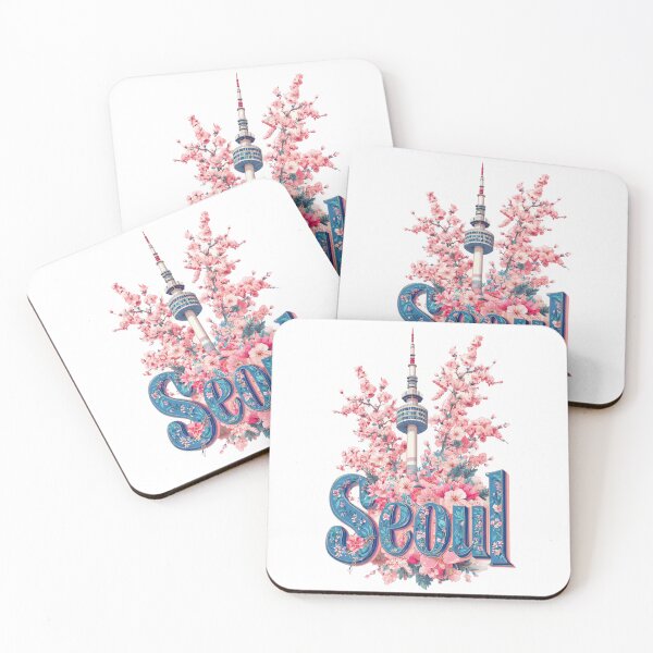 Item preview, Seoul – Namsan Tower & Cherry Blossom Design designed and sold by Meiersbeste.