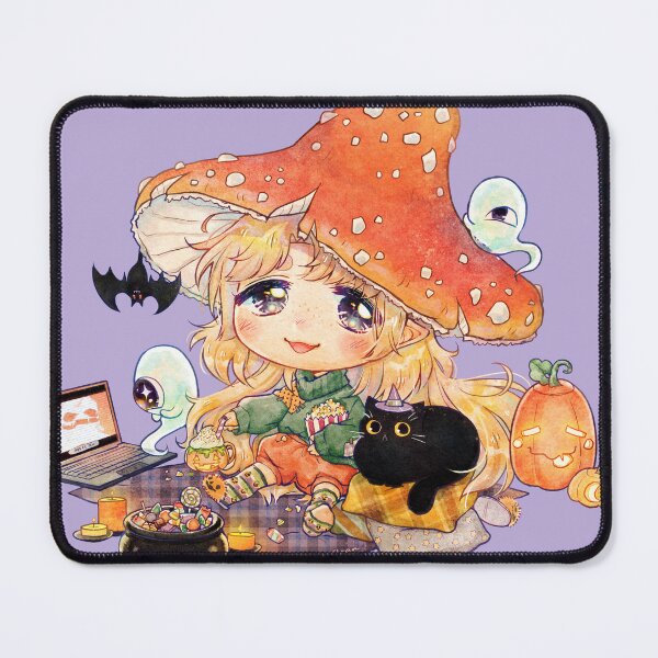 Item preview, (trick or) treat yourself - Sleepy Mushroom Witch designed and sold by DesignsBySloan.