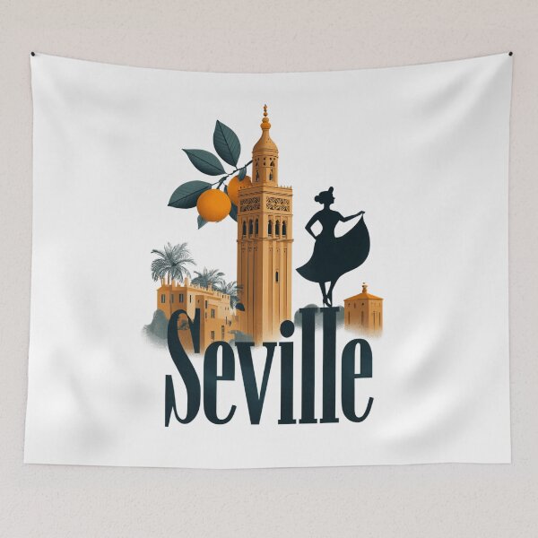 Item preview, Seville – Giralda Tower & Flamenco Design designed and sold by Meiersbeste.