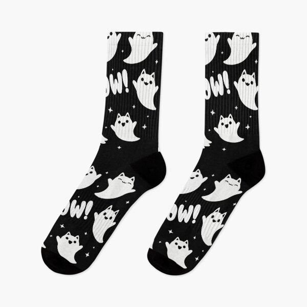 Item preview,  MEOW! Ghost Cats Doodle Pattern | Cute Kawaii Spooky Kitty  designed and sold by Krasnovaovaova.