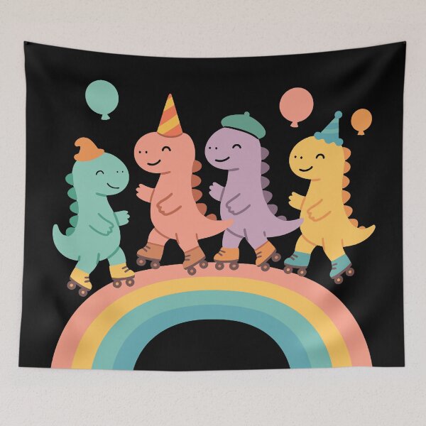 Item preview, Cute Dino Rainbow Party designed and sold by Lunarhue.