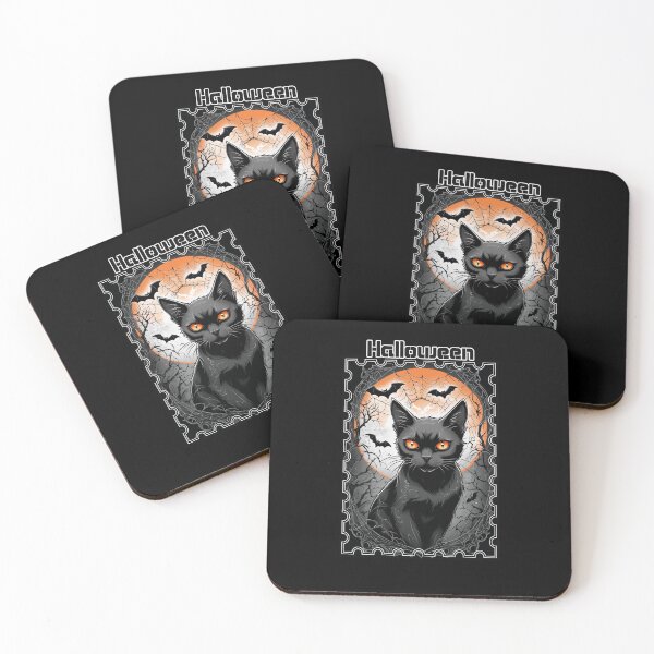 Item preview, Black Cat Halloween Stamp designed and sold by Shopunte.