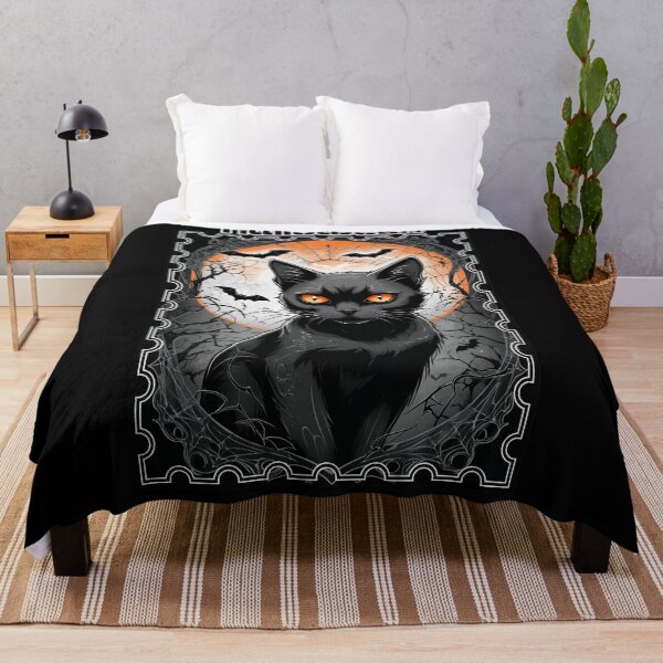 Item preview, Black Cat Halloween Stamp designed and sold by Shopunte.