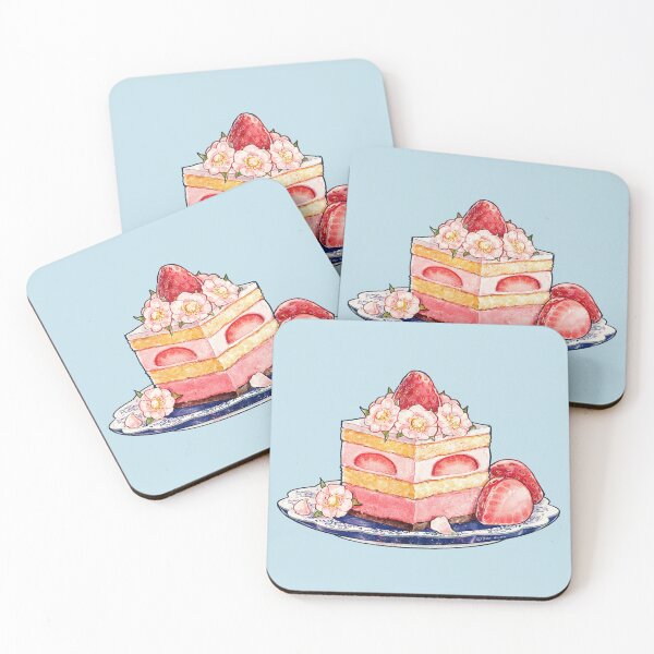 Item preview, Strawberry Tea Cake With Blossoms designed and sold by DesignsBySloan.