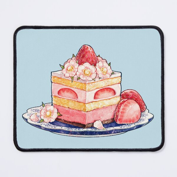 Artikelvorschau, Erdbeertee-Kuchen mit Blüten entworfen und verkauft von DesignsBySloan.