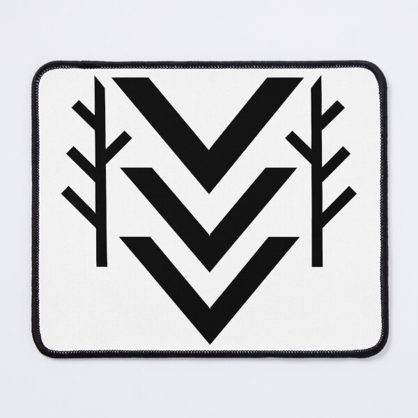 Item preview, Geometric Chevron Rune - Nordic Nature Symbol, Black designed and sold by Myth-LegendArt.