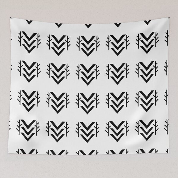 Item preview, Geometric Chevron Rune - Nordic Nature Symbol, Black designed and sold by Myth-LegendArt.