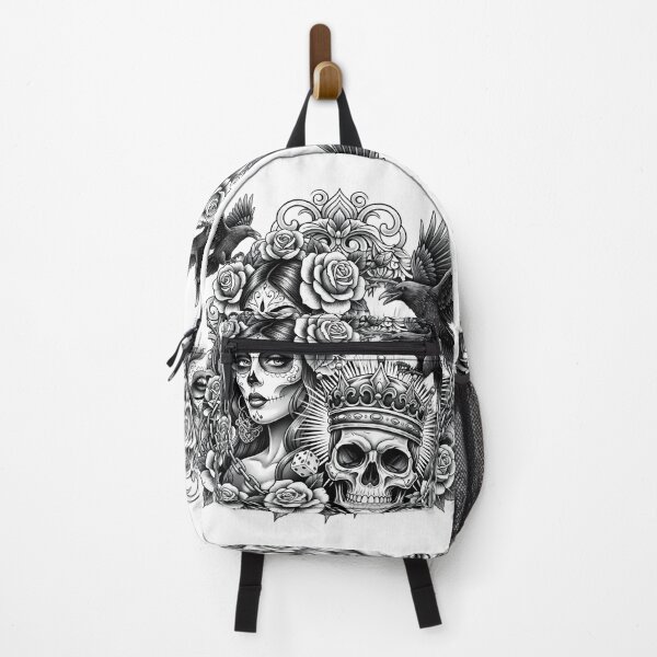 Item preview, Chicano Skull tattoo art designed and sold by ImmersiveArt Era.
