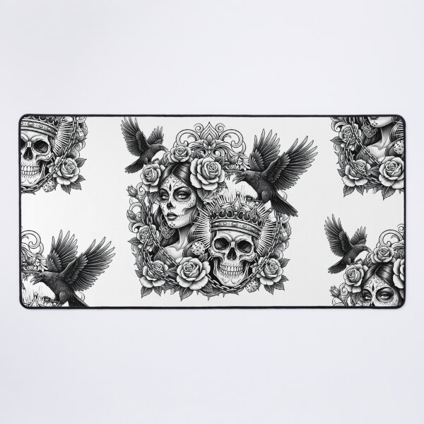 Item preview, Chicano Skull tattoo art designed and sold by ImmersiveArt Era.