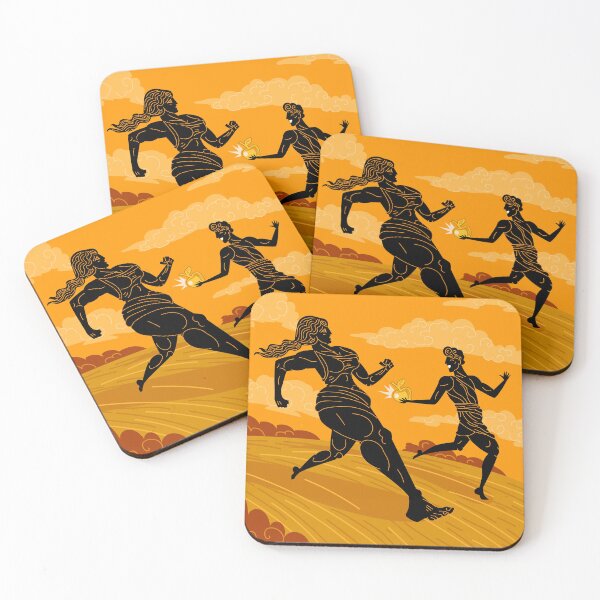 Item preview, atalanta running with suitor throwing golden apple in race designed and sold by matintheworld ( delcarmat ).