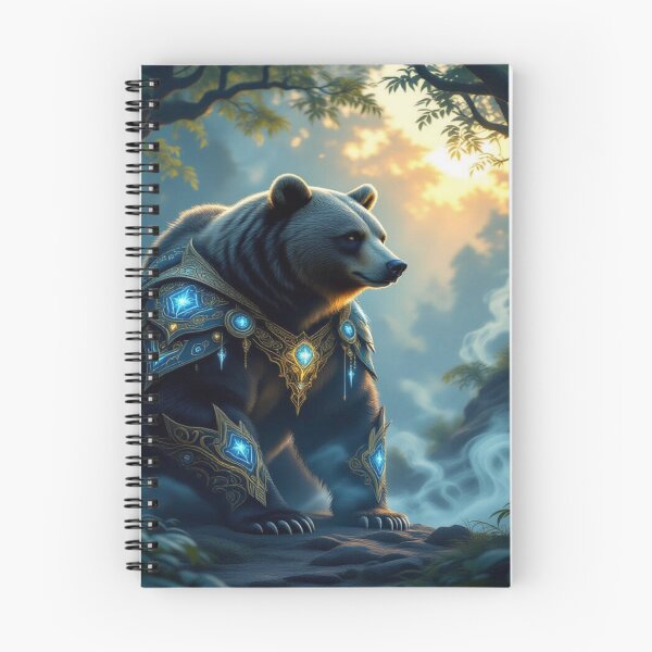 Item preview, Mystic Bear in glowing armor – forest vibes & enchanted strength for dreamers & collectors designed and sold by FotoworldEdel.