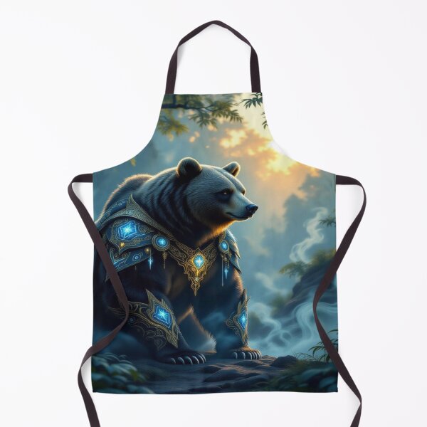 Item preview, Mystic Bear in glowing armor – forest vibes & enchanted strength for dreamers & collectors designed and sold by FotoworldEdel.
