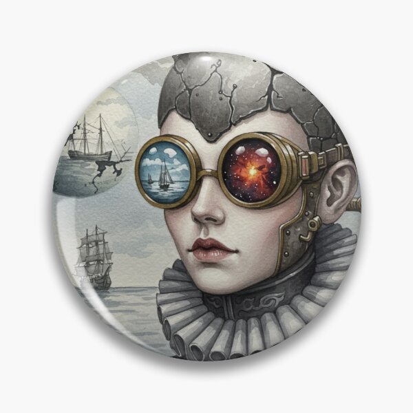Item preview, Surreal Steampunk Visionary - Cosmic and Nautical Reflections designed and sold by PhotiniaART.