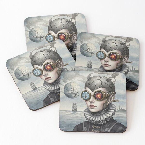 Item preview, Surreal Steampunk Visionary - Cosmic and Nautical Reflections designed and sold by PhotiniaART.