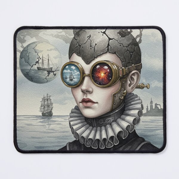 Item preview, Surreal Steampunk Visionary - Cosmic and Nautical Reflections designed and sold by PhotiniaART.