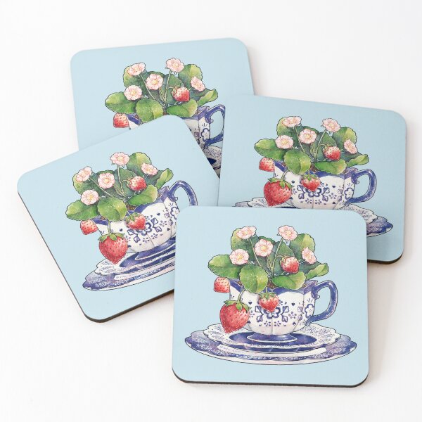 Item preview, Teacup with Strawberry Plant designed and sold by DesignsBySloan.