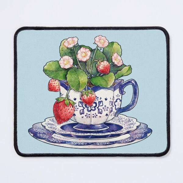 Item preview, Teacup with Strawberry Plant designed and sold by DesignsBySloan.