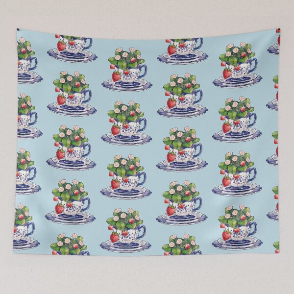 Item preview, Teacup with Strawberry Plant designed and sold by DesignsBySloan.