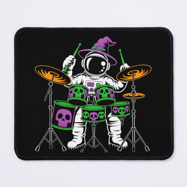 Item preview, Witch Drummer Astronaut – Halloween Space Music Design designed and sold by ColorSplash123.