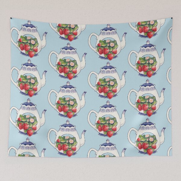 Item preview, Teapot with Strawberry Plant designed and sold by DesignsBySloan.