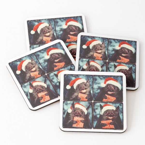 Item preview, Christmas Bat Photobooth – Quirky Holiday Santa Hat Bat designed and sold by RockFireMerch.
