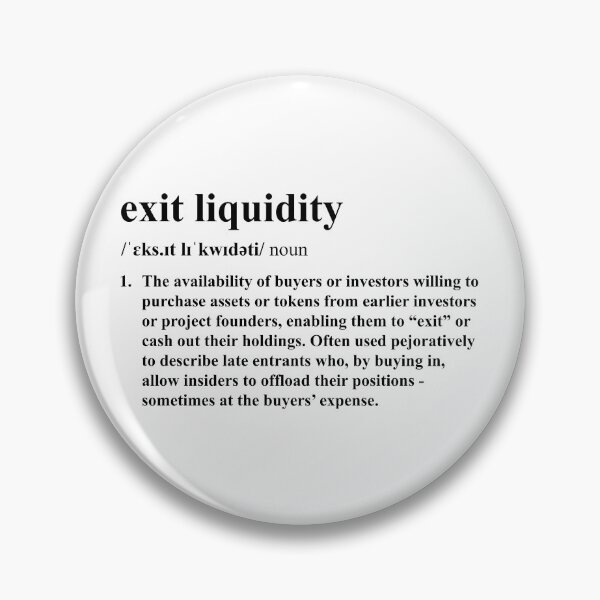 Item preview, Exit Liquidity designed and sold by pipszi.