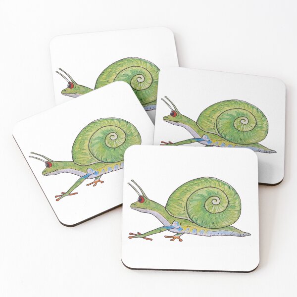 Item preview, Frog snail designed and sold by mimberart.