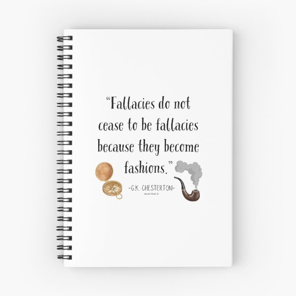 Item preview, G.K. Chesterton- Fallacies Quote designed and sold by HavilahPrintsCo.