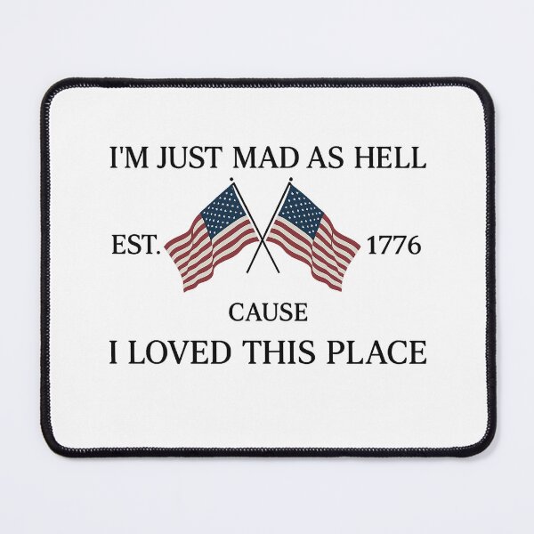 Item preview, Mad As Hell American Flag Shirt – Patriotic USA Pride Tee designed and sold by margamPagenberg.