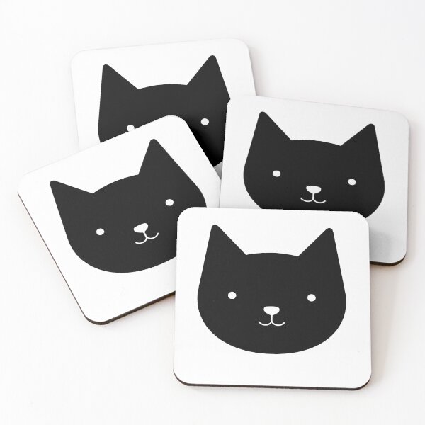 Item preview, Cute Black Cat Face – Minimalist Halloween Design designed and sold by Dream Magic Co.