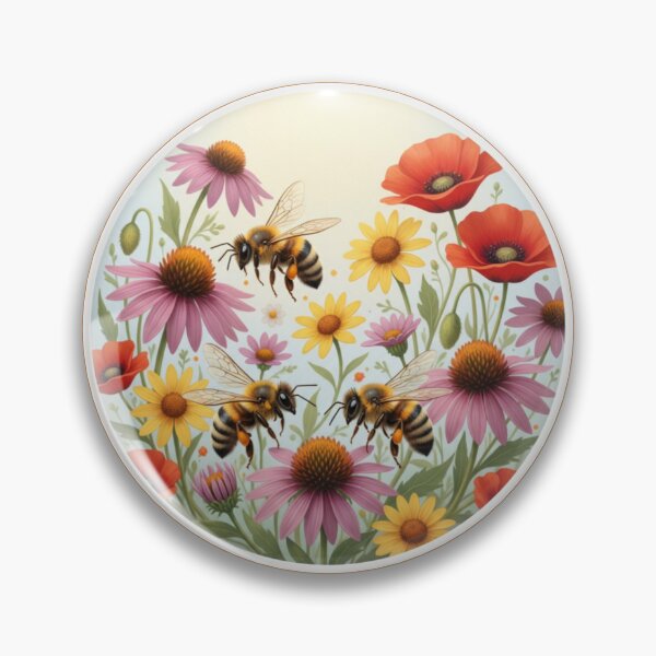 Item preview, Bees and Blooms in Summer Garden designed and sold by PrintBreeze.